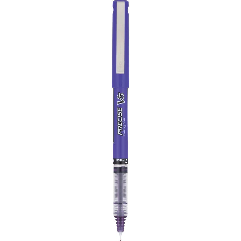 Pilot Precise V5 Rollerball Pens, Extra Fine Point 0.5 mm Purple Pens, Purple, Pack of 12 - Ideal for School, Journaling & Office Writing - Image 3